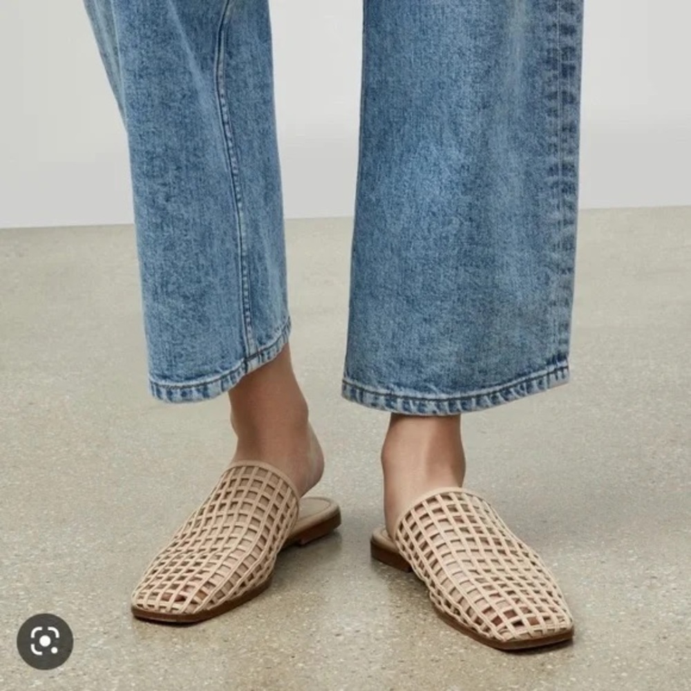 Lafayette 148 New York | Natural Yvonne Handwoven Leather Mule - Oatmeal